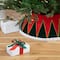 25" Red and Green Drum with White Trim Christmas Tree Collar